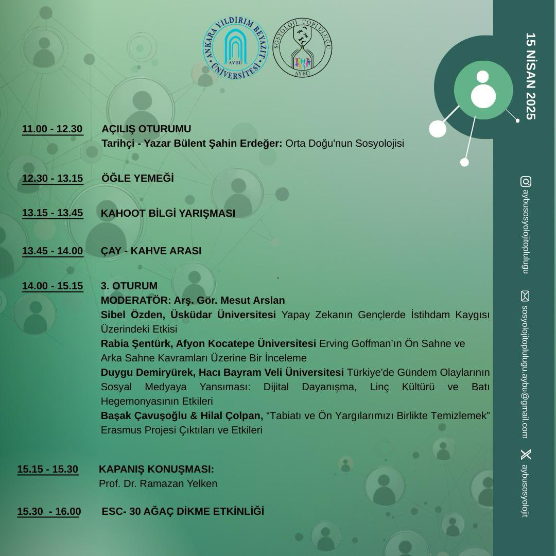 sosyoloji günleri programına dair afiş