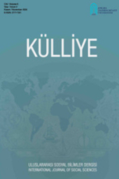 Külliye Dergisinin koyu turkuaz renkli afişi