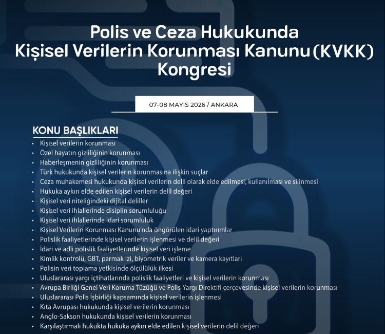 polis ve ceza hukukunda kvkk afişi 