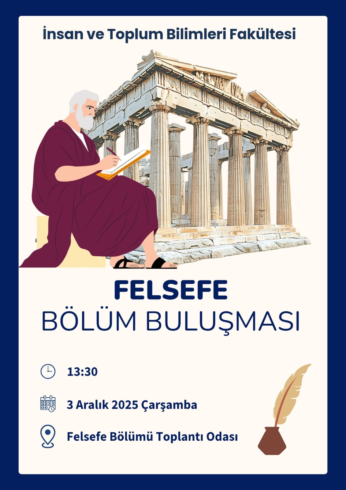 Felsefe bölümü aralık buluşması afişi