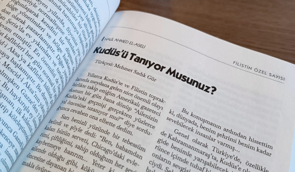  Photo accompanying the article titled “Do We Know Jerusalem?” from the Palestine Special Issue of Yitiksöz Magazine. 