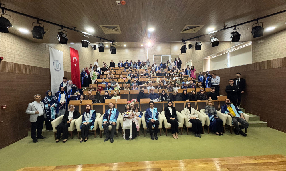 Visual from the ceremony we held in the conference hall with our graduates and parents.