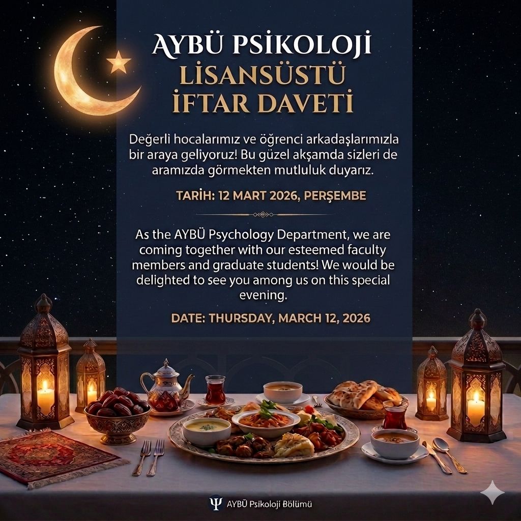 aybü psikoloji lisansütü iftar programı afişi