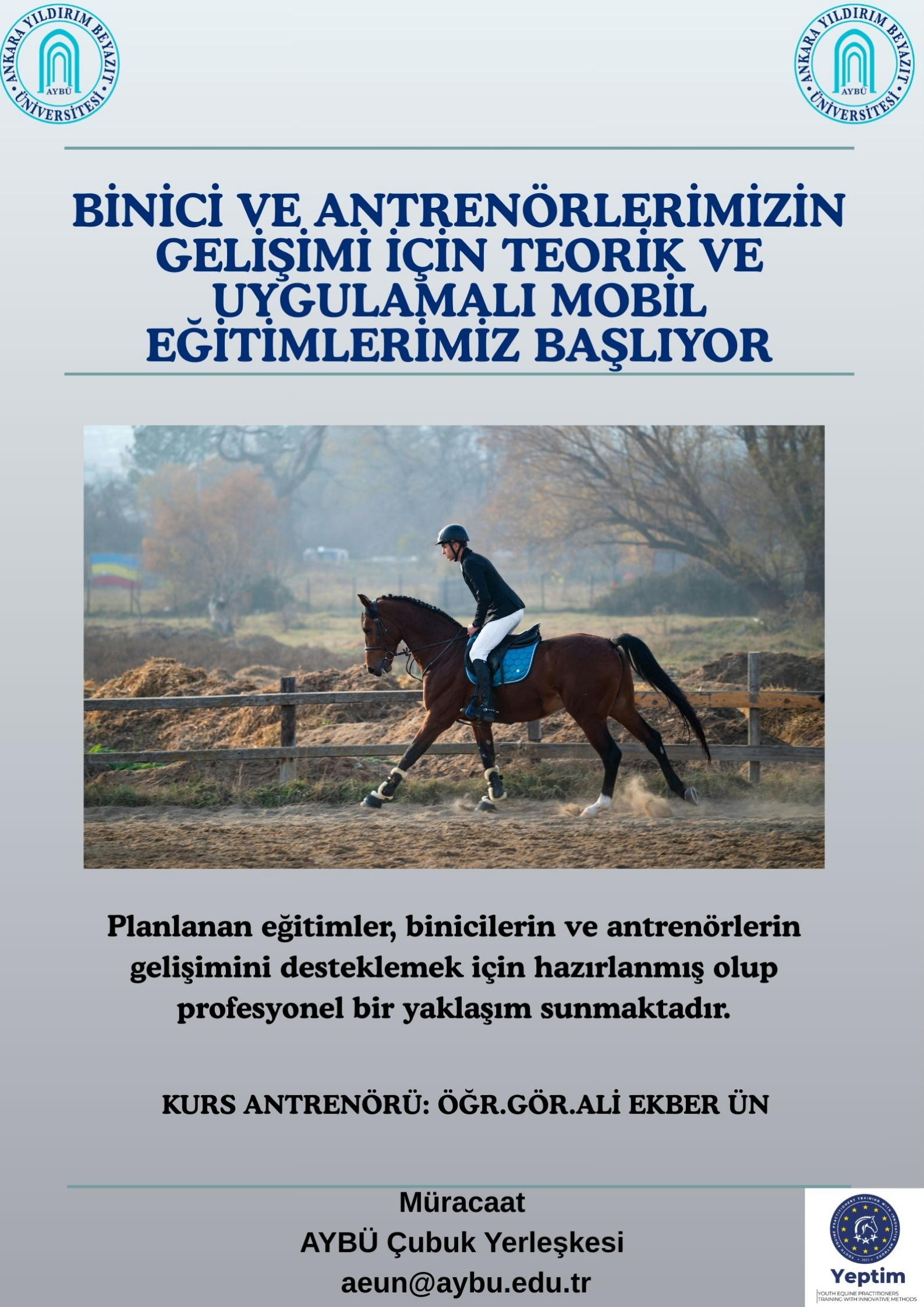 BİNİCİ ve ANTRENÖRLERİMİZİN GELİŞİMİ İÇİN TEORİK ve UYGULAMALI MOBİL EĞİTİMLERİMİZ BAŞLIYOR