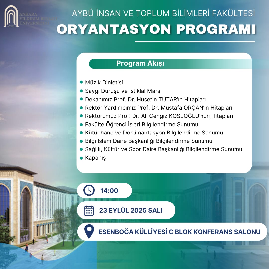 İnsan ve Toplum Bilimleri Fakültesi Oryantasyon Programı