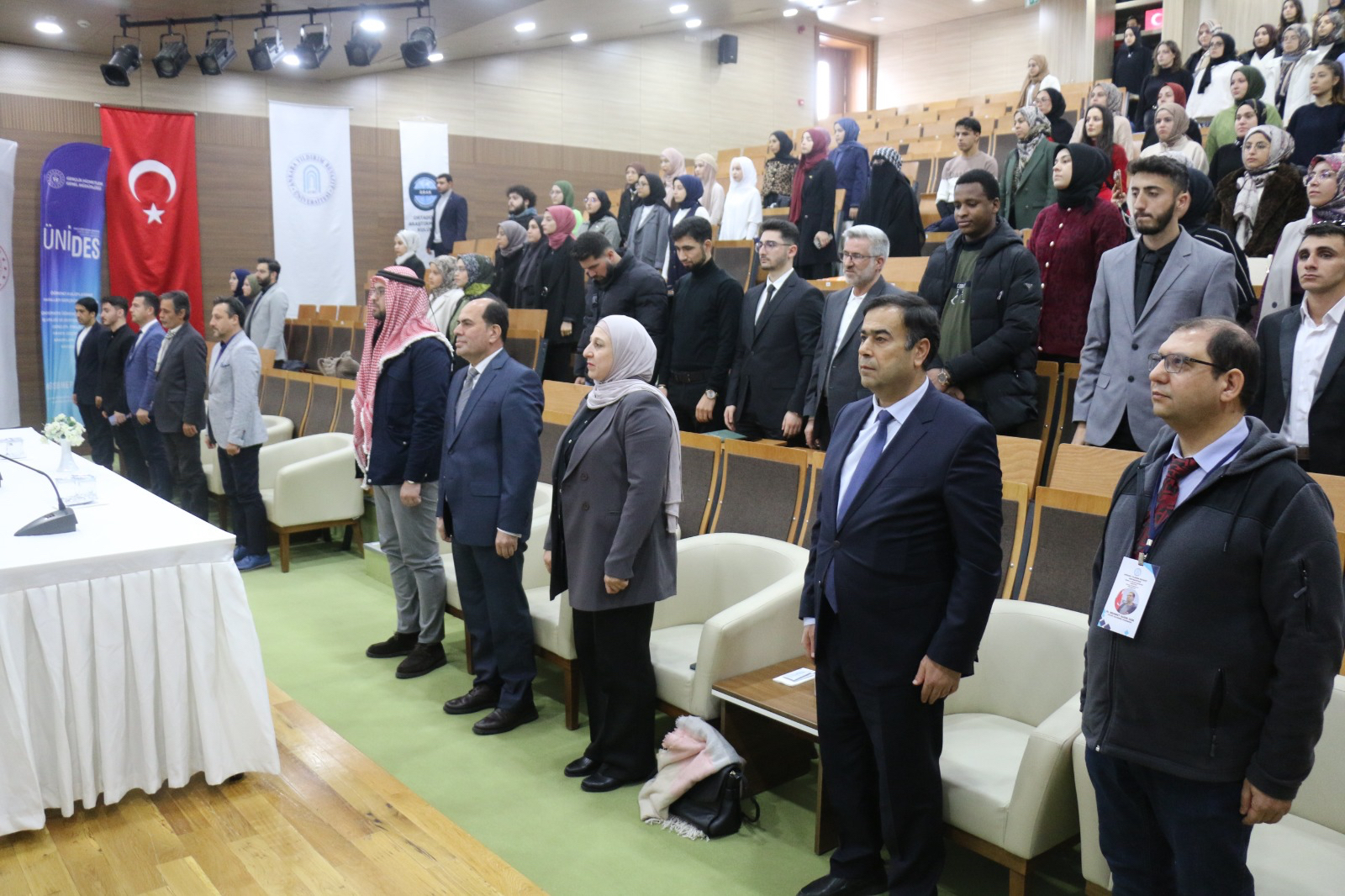 A photograph of our Vice Rector Prof. Dr. Mustafa Orçan speaking at the podium.