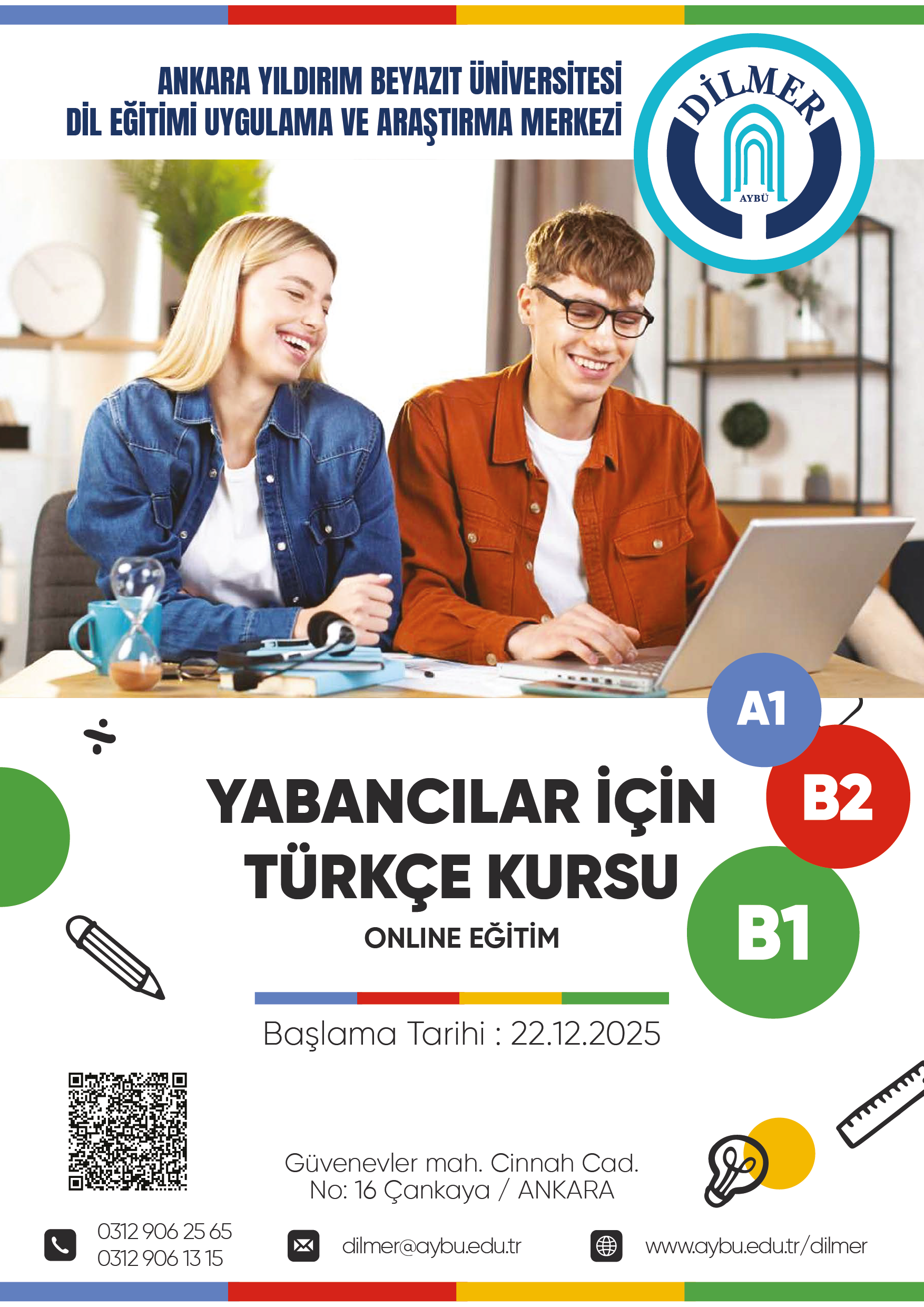AYBÜ DİLMER'de Yabancılar İçin Online Türkçe Kursları 22 Aralıkta başlayacaktır