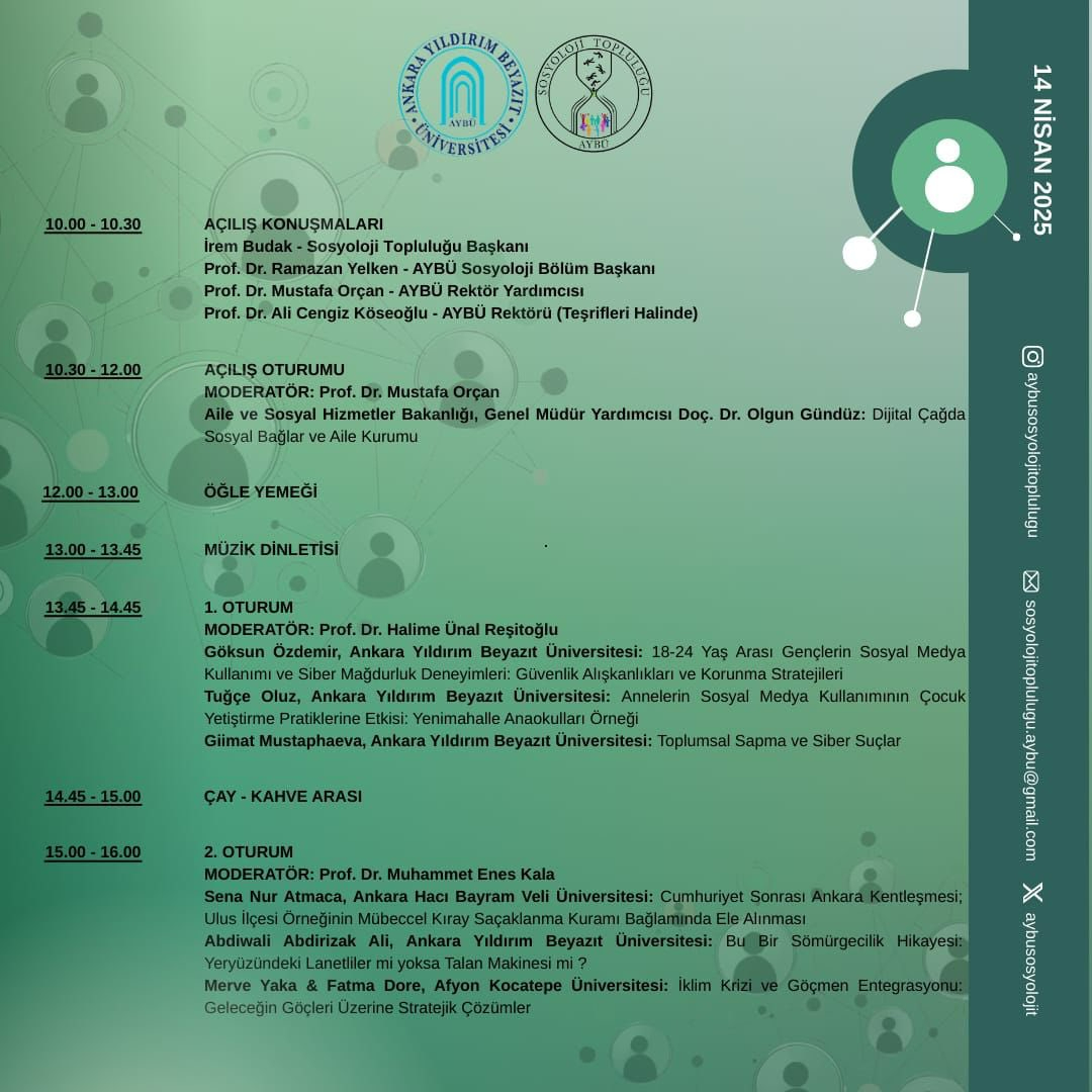 sosyoloji günleri programına dair afiş